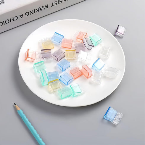 SHIDOW Carl Slide Clip, Paper Clip, Bag Clip, Colorful Plastics Medium Binder Clips for Office (30Pcs)...