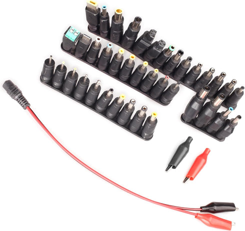 Laptop DC Power Adapter Kits 41 PCS Universal 5.5 mm x 2.1 mm DC AC Power Adapter Tips Connector for Thinkpad Power Supply Plug Jack Sets...