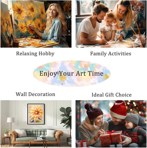 Natuyalo Paint by Numbers for Adults - DIY Adult Paint by Number Kits Painting on Canvas Town Street Painting by Numbers for Beginners, Landscape ...