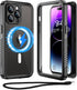 Unitedtime Magnetic for iPhone 14 Pro Case Waterproof with Built-in Screen Protector,Compatible with MagSafe Shockproof Dustproof Heavy Duty Full ...