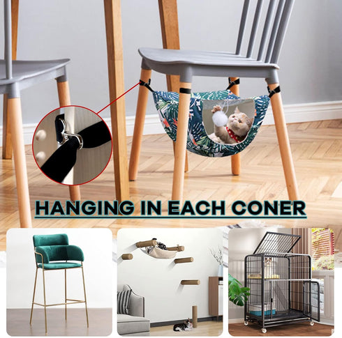 Cat Cage Hammock, Double Layer Soft Plush Hanging Pet bed, Suitable for Indoor Cats Kitten Ferret Hamster Rabbit or Small Animals, 2 Level Comfort...