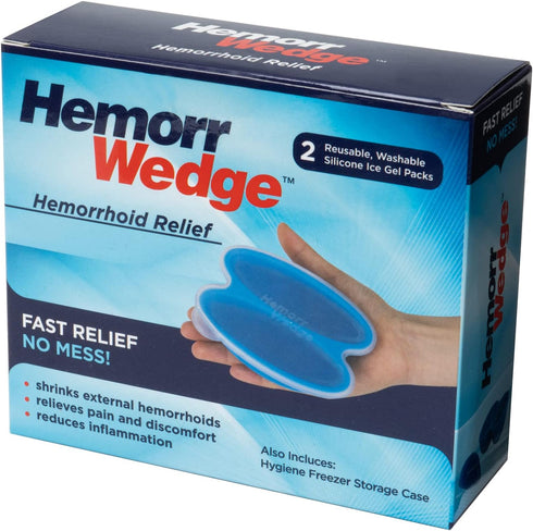 Hemorrhoid Ice Pack for Relief & Cooling Support – Twin Gel Pack with Hygienic Case – Reusable Cold Therapy for Hemorrhoids, Swelling, Postpartum ...