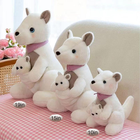 Kangaroo Stuffed Animal Plush Doll - Mother Kangaroo with Removable Child Kangaroo Plushies, Adorable Plushie for Ages 3 and Up, Ideal Gift for To...
