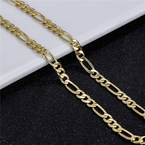 Gold Anklet Bracelets for Women Men 14K White Gold Plated Cuban Link Herringbone Paperclip Figaro Chain Ankle Bracelets for Women...