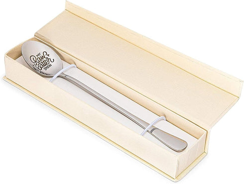Engraved Stainless Steel Spoon with Gift Box, My Raw Batter Spoon (7.8 In)...