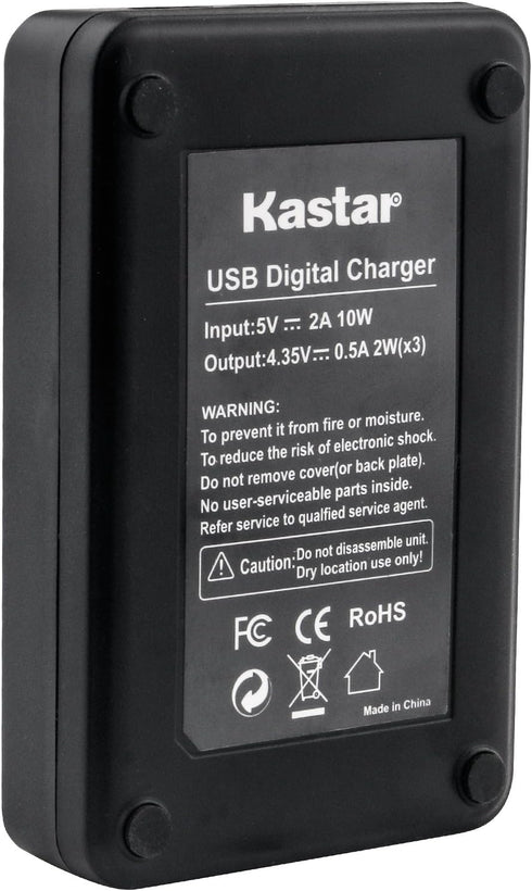 Kastar Battery x3 + Charger for Sony NP-BX1 HDR-AS200V HDR-AS30 HDR-AS300 HDR-AS50 HDR-CX240 HDR-CX405 HDR-CX440 HDR-GW66 HDR-GWP88 HDR-MV1 HDR-PJ...