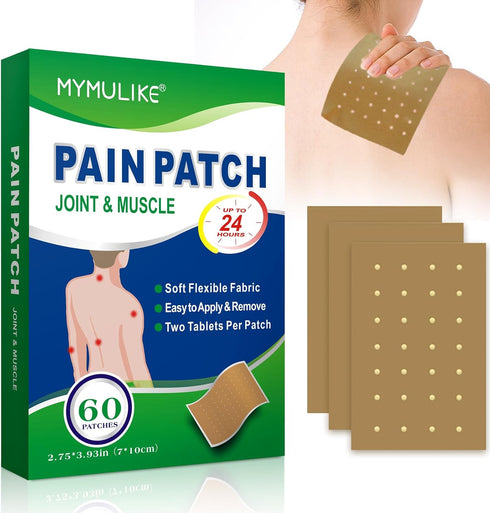 Heat Patches, 60 Count Warming Herbal Plaster Maximum Strength Joint Patches, 24 Hour Long Lasting Heating Joint Soreness Relieving Patch for Back...