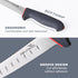 DELFINA Curved Breaking Knife 8 inch W/Sheath & SoftGrip Handle, Butcher Breaking Knife For Meat Cutting, High Carbon Japanese Steel ?8 inch?...