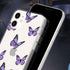 Idocolors Cute Butterfly Case for iPhone 7/iPhone 8,Clear Soft Bumper TPU Ultra Slim Shockproof Design Protective Cover,Girly Purple Butterfly for...