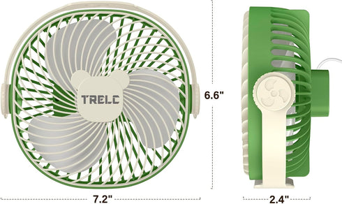 TRELC Desktop Fan, 3-in-1 USB Table Wall Mounted Fan with 360° Rotation Adjustable, Strong Airflow Quiet Personal Fan for Bedroom, Office, Living ...