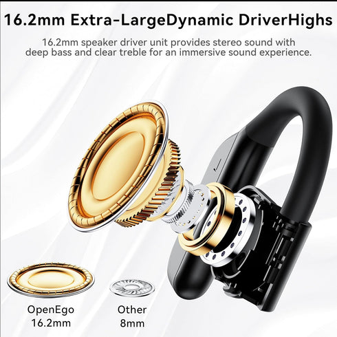 Open Ear Headphones Wireless Bluetooth 5.3 Earbuds with Earhooks Microphone Clear Sound,40H Playtime IPX7 Waterproof, Light Weight Comfortable Fit...