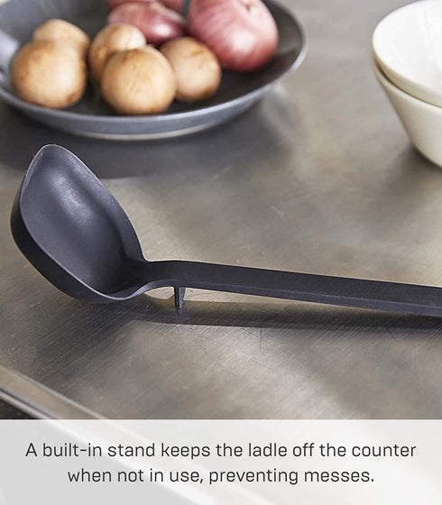 Yamazaki Home Tower Silicone Ladle - Ladle - Silicone, Black...