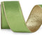 Ribbli Spring Moss Velvet Wired Ribbon 2.5 Inch Lime Green Velvet with Gold Glitter Christmas Ribbon for Christmas Tree Decoration Big Bow Gift Wr...