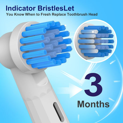 Replacement Heads Compatible with Oral B Braun Electric Toothbrush, 10 Pcs Professional Electric Toothbrush Heads, Replacement Brush Heads for Ora...