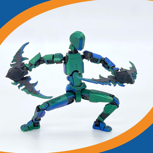 Assembled Lucky 13 Action Figures, Titan 13 Action Figure,3D Printed T13 Action Figure Multi-Jointed Movable, Dummy Hand Painted Figure, Desktop D...