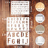12 Pieces Magical Letter Stencils for Painting, Alphabet Drawing Templates Reusable Plastic Letter Stencils and Numbers Craft Stencils for Journal...