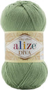 Alize Diva Silk Effect 100% Microfiber Acrylic Yarn 1 Ball skeins 100gr 383yds (852 - Green Tea)......