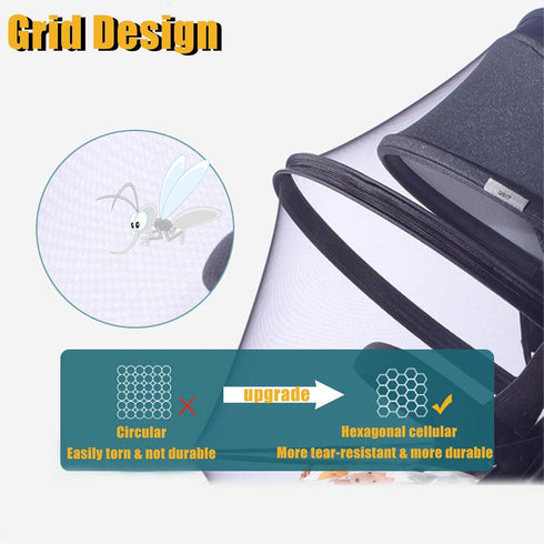 Little World Mosquito Net for Stroller Mosquito Net and Sunshade for Stroller Sun Protection Baby Mosquito Net Mesh Net Cover for Infant...