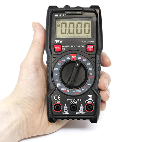 VViViD REV Digital Compact Multimeter Amp Volt Ohm Voltage Tester Meter (2000 Counts)...