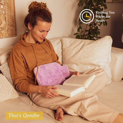 Hot Water Bottle with Soft Cover - 1.8L Large - Classic Hot Water Bag for Pain Relief, Neck and Shoulders, Feet Warmer, Menstrual Cramps, Hot and ...