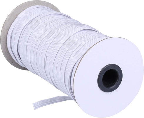 I-MART Elastic Cord, Elastic Band, Elastic Rope, Bungee, Heavy Stretch Knit Elastic Spool (White 70-Yard Length 0.25 inch Width)...