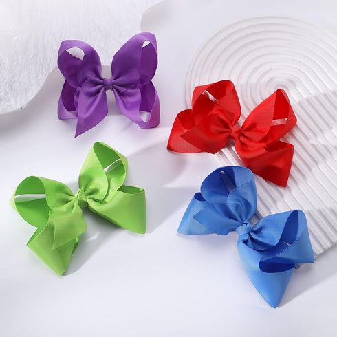 30PCS Big 6 Inch Hair Bows for Girls Grosgrain Ribbon Toddler Hair Accessories with Alligator Clips for Toddlers Baby Girls Kids Teens...