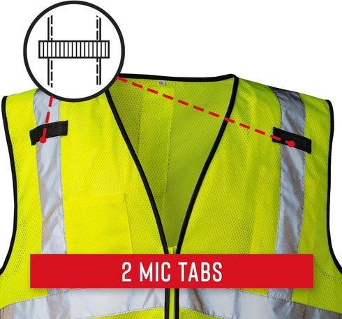 Coast SV300 Rechargeable Lighted High Visibility Safety Vest, Dual Mode, Zip Front, 2 Pockets, 2 Mic Tabs, Meets ANSI/ISEA Standards, 360 Visibili...