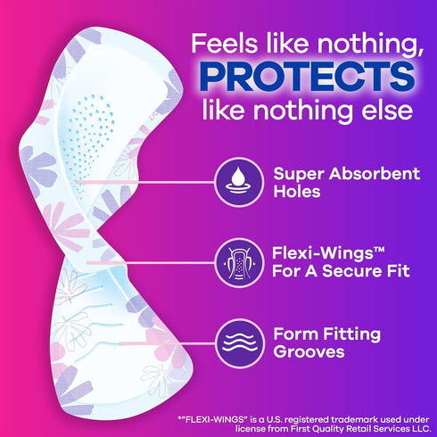 Always Radiant Feminine Pads for Women, Flexfoam Pads with Wings, Size 2, Heavy Absorbency, Lightly Scented, 78 Count (3 Packs of 26)...