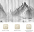 Riyidecor Misty Shower Curtain 72Wx72H Inch Foggy Snow Mountain Scenery National Park Smokey Tree Woodland Landscape Black Gray for Men Bathroom D...