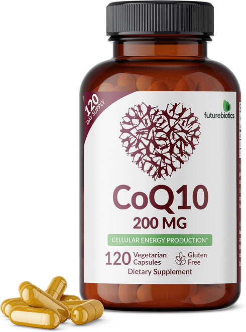 Futurebiotics CoQ10 200 MG Cellular Energy Production, 120 Vegetarian Capsules...