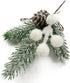 White Christmas Berries Floral Pine Cones Christmas Artificial Pine Branches Evergreen Branch Berries for Decoration DIY Christmas Craft Wreath De...