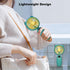 Handheld Fan Mini, Cute Hand Fan Portable, Powerful USB Rechargeable Fan with 4 Speeds and LED Display for Kids Women, Battery Small Electric Hand...