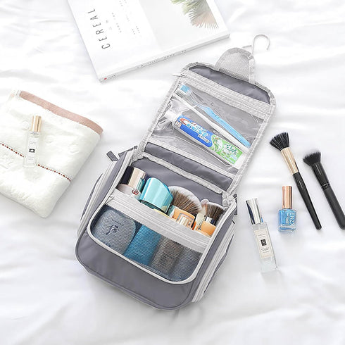 IMCUZUR Hanging Travel Toiletry Bag for Women and Men, Water-resistant Shower Caddy Bag, Portable Cosmetic Organizer Skincare Bag for Traveling (G...