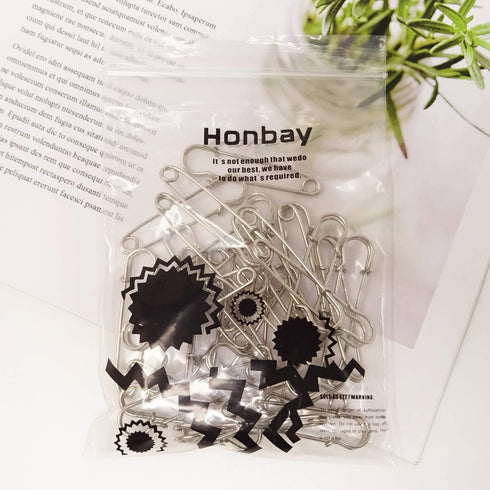 Honbay 30PCS 5cm/2Inch Brooches Heavy Duty Safety Pins for Blankets, Sweaters, Shawls, Kilts, Crafts (Silver)...
