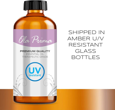 Ola Prima Rose Geranium Essential Oil - Premium Grade for Aromatherapy, Diffuser, Candle & Soap Making, Dropper - 4 fl oz - Rose Geranium - Rose O...