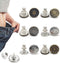 6 Pcs Buttons for Jeans,Adjustable Jean Button Pins,Pant Waist Tightener,No Sew and No Tools Instant Jean Button Pins for Pants, Simple Installati...