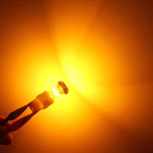 Alla Lighting T25 3156 3157 LED Amber Yellow Bulbs, Super Bright Directional Blinker Lamps Replacement 3757, 4757, 3457 4157-N-A-K 3000lms Turn Si...