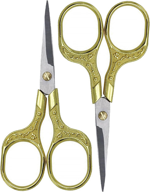 Mini Scissors Stainless Blade Metal Handle 2 Pack Office School Classroom Student Teacher Crafting Fabric Sewing Gift Wrapping All Purpose...