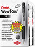 Pentel Gel Pens, Permanent, Retraable, Med Point, 24/Pack, Black Barrel/Ink (PENK437ASW2)...