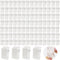 100 Pcs Self Adhesive Clips Wall Clips Tapestry Clips Plastic Sticky Photo Poster Clips Sticky Hanging Spring Clips for Home Office (Clear)...