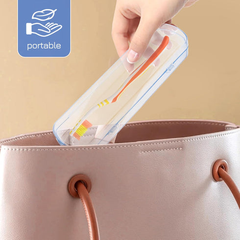 Cabilock Large Case Organizer Toothpaste Blue Portable Storage Plastic Case Holder Camping Toothbrush Breathable Case/Holder/for Rectangular Makeu...