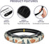 Foruidea Desert Leaf Car Steering Wheel Cover Neoprene Automotive Steering Wheel Cover Anti Slip and Sweat Absorption Auto Car Wrap Cover Fit Most...