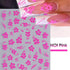 Flower Nail Stickers for Nail Art, 4Pcs Hibiscus Nail Decals White Pink Yellow Flowers Nail Design Stickers 3D Self-Adhesive Nail Art Supplies Sum...