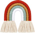 ZWA Rainbow Wall Hanging, Cotton, Bohemian, Baby Shower, Nursery Decor, Handmade Macrame, 13.5 x 5.5 inches...