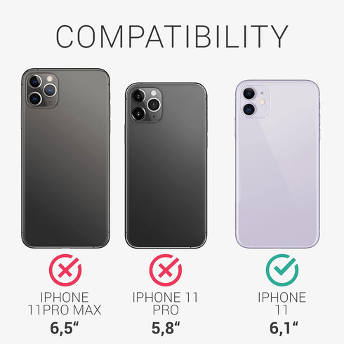 kwmobile Case Compatible with Apple iPhone 11 Case - Soft Slim Protective TPU Silicone Cover - Neon Pink...