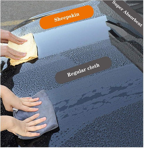 Chamois Cloth,(24"x16"Pack of 2),Eyeglasses Cloths,Natural Leather Cleaning Cloth,Suitable for Glasses, Jewelry,Piano, Musical Instruments,Phone C...