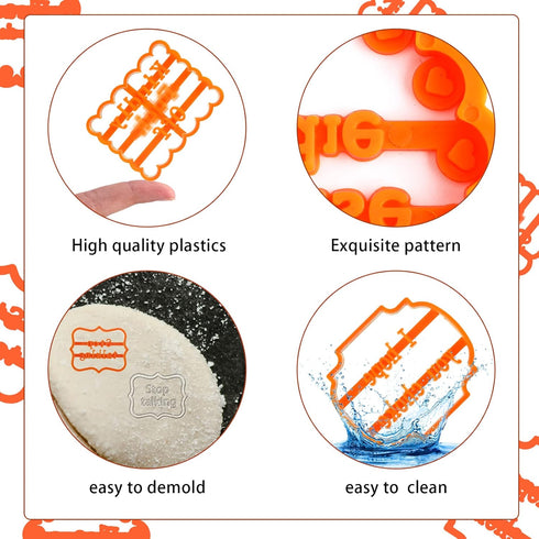 12 Pieces Funny Cookie Moulds for Baking, Cookie Moulds with Sayings Cuss Words Cutters Form with Fun and Irreverent Phrases Wish Words for Kitche...