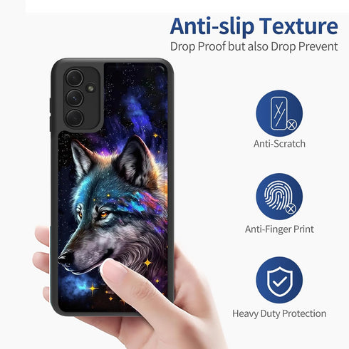 for Galaxy A54 5G 6.4" Wallet Phone Case, Credit Card Holder Slots Cover & Hard PC Shockproof Soft Silicone Dual Layer Protection Flip Case for Sa...