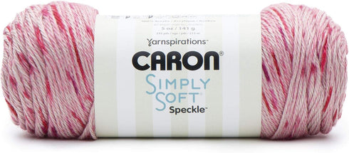 CARON Simply Soft Speckle Yarn, Lipstick...