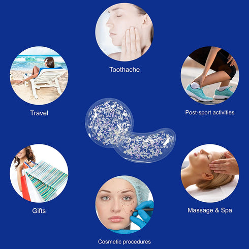 Gel Ice Pack Reusable Cooling Pads and Under Eye Patches, Hot & Cold Eye Treatment Pack for Redness and Pain Relief...